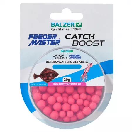 Balzer Catch Boost Method Feeder Boilies (Wafter) 10&12mm - Pink-Heilbutt-Tintenfisch