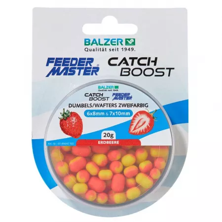 Balzer Catch Boost Method Feeder Dumbells (Wafter) - Rot-Gelb-Erdbeere