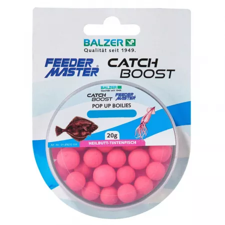 Balzer Catch Boost Method Feeder Pop Up Boilies 10&12mm - Pink-Heilbutt-Tintenfisch