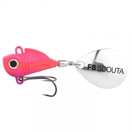 Freestyle Scouta Jig Spinner 10g - UV Fluoro Pink