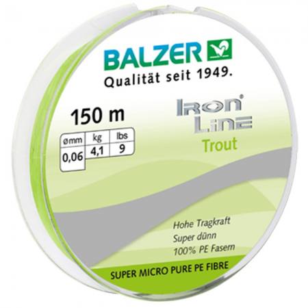 Iron Line Trout GRÜN 150m - 0,04mm