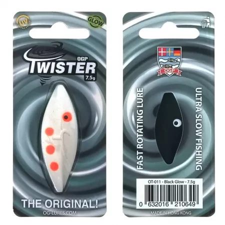 ANGEBOT OGP Twister 7.5g - Black White (Glow)