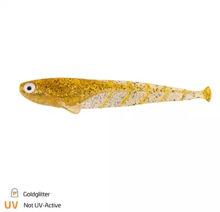 Zeck Quappie 10cm (3 Stk.) - Goldglitter