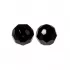 Zeck Faceted Glass Beads - 6mm / schwarz