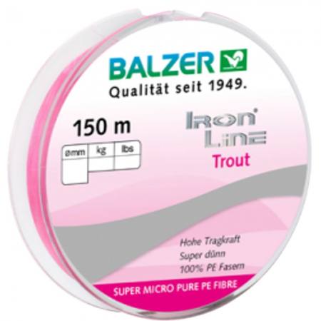 Iron Line Trout PINK 150m - 0,04mm