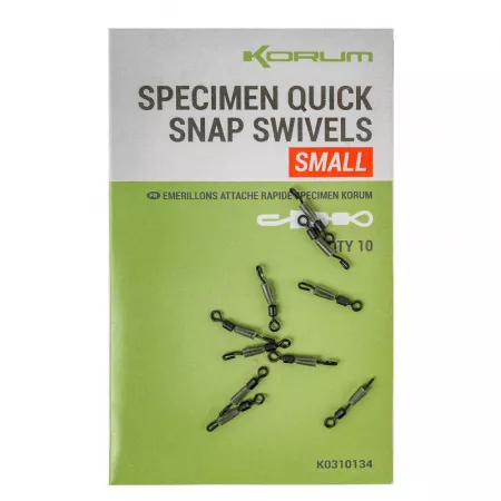 Korum Specimen Quick Snap Swivels - SMALL