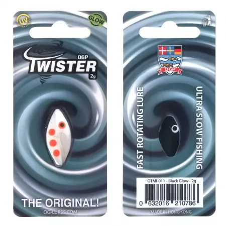 OGP Twister 2.0g - Black White (Glow)