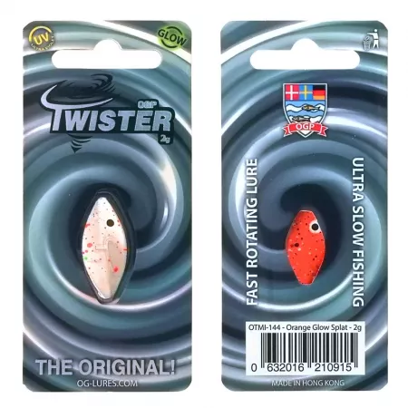 OPG Twister 2.0g - Orange White (Glow) Splat