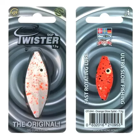 OGP Twister 7.5g - Orange White (Glow) Splat